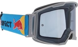 Motocross Goggles Red Bull Spect Strive Panovision, Matte Light Gray, Smoke Lens