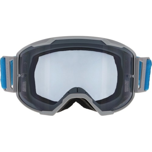 Motocross Goggles Red Bull Spect Strive Panovision, Matte Light Gray, Smoke Lens