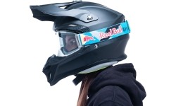 Motocross Goggles Red Bull Spect Strive Panovision, Matte Light Gray, Smoke Lens