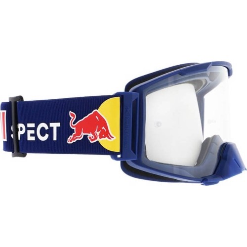 Motocross Goggles Red Bull Spect Strive Panovision, Matte Dark Blue, Clear Lens