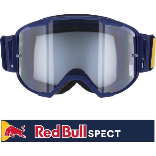 Motocross Goggles Red Bull Spect Strive Panovision, Matte Dark Blue, Clear Lens