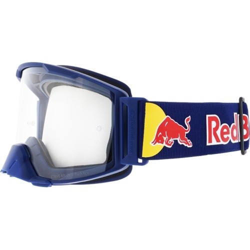 Motocross Goggles Red Bull Spect Strive Panovision, Matte Dark Blue, Clear Lens