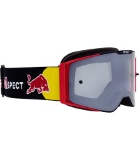 Motocross Goggles Red Bull Spect Torp, Matte Black/Red, Silver Mirrored Lens