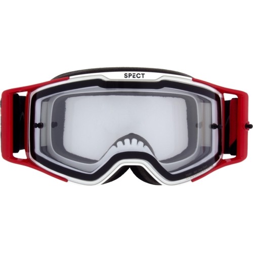Motocross Goggles Red Bull Spect Torp, White/Red, Clear Lens