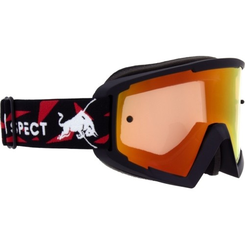 Motocross Goggles Red Bull Spect Whip, Matte Black, Red Mirrored Lens