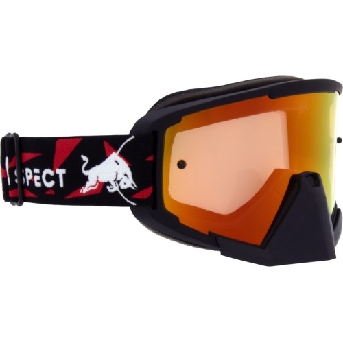 Motocross Goggles Red Bull Spect Whip, Matte Black, Red Mirrored Lens