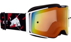 Motocross Goggles Red Bull Spect Torp, Matte Black/White, Red Mirrored Lens