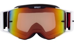 Motocross Goggles Red Bull Spect Torp, Matte Black/White, Red Mirrored Lens