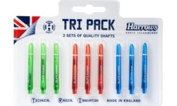 Średnie kolorowe shafty do darta Harrows Supergrip Tri Pack
