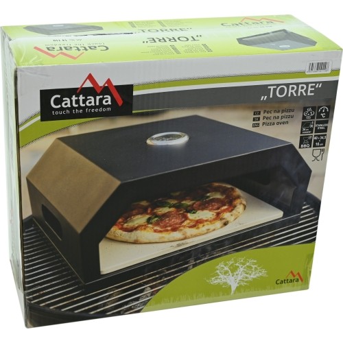 Piec do pizzy TORRE z termometrem 40x34,5x16 cm