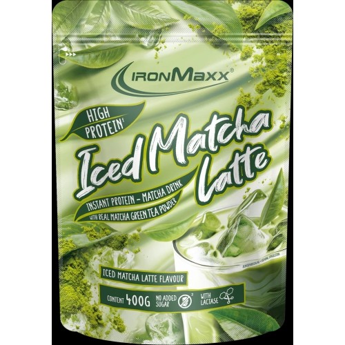 IronMaxx Iced Matcha Latte 400 g. (baltymų matcha gėrimas)