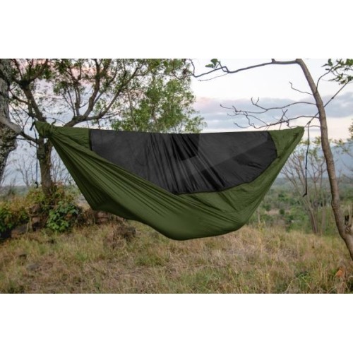 Hamak Pro Army Green z czarną siatką