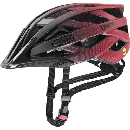 Kask Uvex i-vo cc MIPS, matowy czarno-czerwony, 56-60 cm