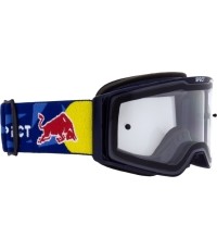 Gogle motocrossowe Red Bull Spect Torp, niebieskie, przezroczysta soczewka