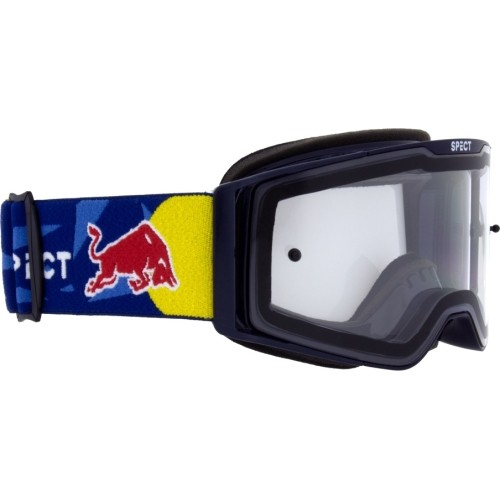 Gogle motocrossowe Red Bull Spect Torp, niebieskie, przezroczysta soczewka
