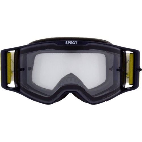 Gogle motocrossowe Red Bull Spect Torp, niebieskie, przezroczysta soczewka