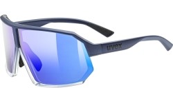 Glasses Uvex sportstyle 237 metallic blue-clear / mirror purple