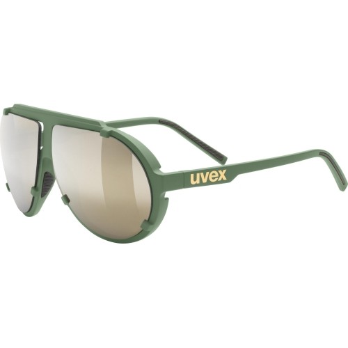 Okulary Uvex esntl pina, moss green matt / gold mirror