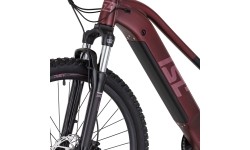 Damski elektryczny rower górski inSPORTline ISL Cleora 648 Wh 27,5″ 2026 - Velour Red