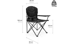 Meteor hiker folding chair - Czarny