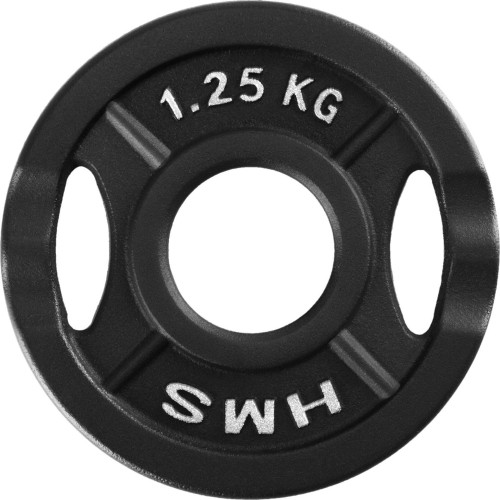 Talerz obciążeniowy żeliwny HMS TOD 51 mm olimpijski do treningu siłowego - 1.25kg