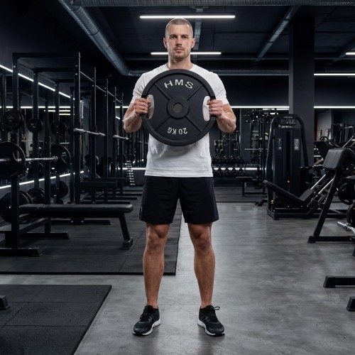 Talerz obciążeniowy żeliwny HMS TOD 51 mm olimpijski do treningu siłowego - 10 kg