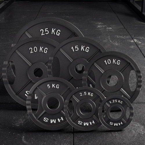 Talerz obciążeniowy żeliwny HMS TOD 51 mm olimpijski do treningu siłowego - 10 kg