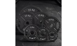 Talerz obciążeniowy żeliwny HMS TOD 51 mm olimpijski do treningu siłowego - 10 kg