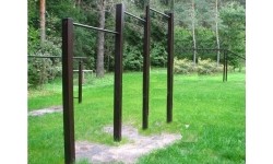 Betonowany zewnętrzny potrójny drążek do podciągania