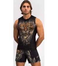 Venum Tiger Men's Sleeveless Rashguard - Black/Neon Orange