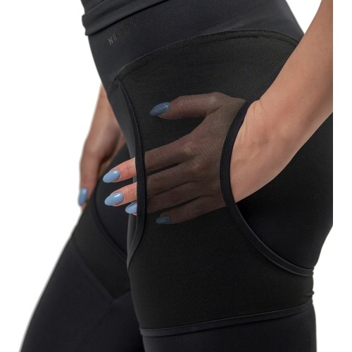 Damskie legginsy z siateczką Nebbia INTENSE 838 - Czarny