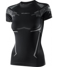 Damska koszulka sportowa z krótkim rękawem Bruback Dry - Black/Graphite