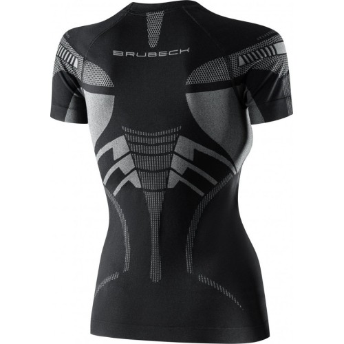 Damska koszulka sportowa z krótkim rękawem Bruback Dry - Black/Fuchsia