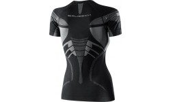 Damska koszulka sportowa z krótkim rękawem Bruback Dry - Black/Fuchsia