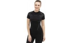 Damska koszulka sportowa z krótkim rękawem Bruback Dry - Black/Fuchsia