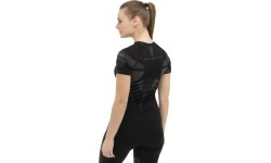 Damska koszulka sportowa z krótkim rękawem Bruback Dry - Black/Fuchsia
