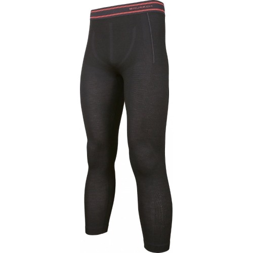 Męskie spodnie termiczne Brubeck Active Wool czarne LE11710