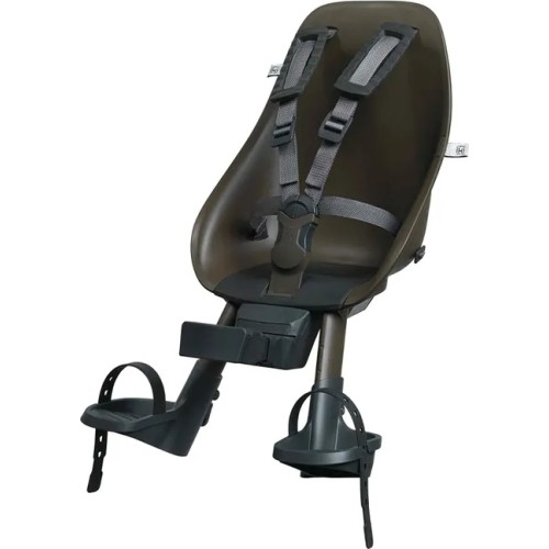 Front-Mounted Child Bike Seat w/ Adaptor Urban Iki - Bincho Black/Kurumi Brown