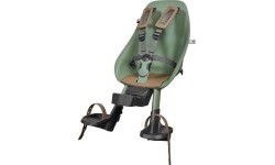 Front-Mounted Child Bike Seat w/ Adaptor Urban Iki - Icho Green/Kurumi Brown