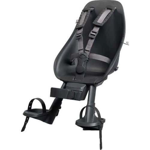 Front-Mounted Child Bike Seat w/ Adaptor Urban Iki - Bincho Black/Bincho Black