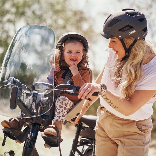 Front-Mounted Child Bike Seat w/ Adaptor Urban Iki - Bincho Black/Bincho Black
