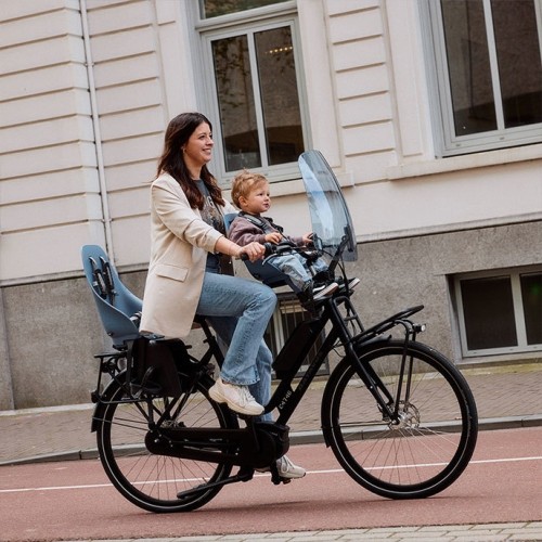 Front-Mounted Child Bike Seat w/ Adaptor Urban Iki - Bincho Black/Bincho Black