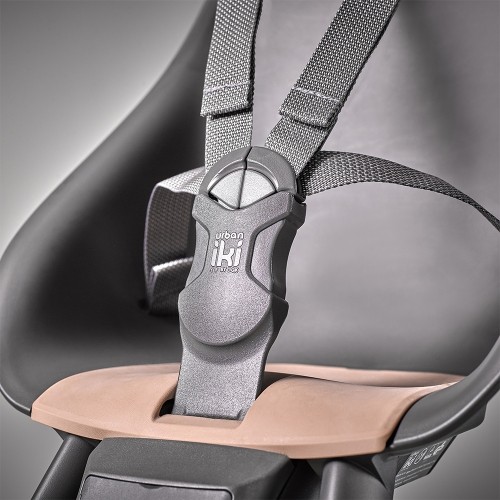 Front-Mounted Child Bike Seat w/ Adaptor Urban Iki - Bincho Black/Bincho Black