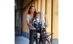 Front-Mounted Child Bike Seat w/ Adaptor Urban Iki - Inaho Beige/Bincho Black