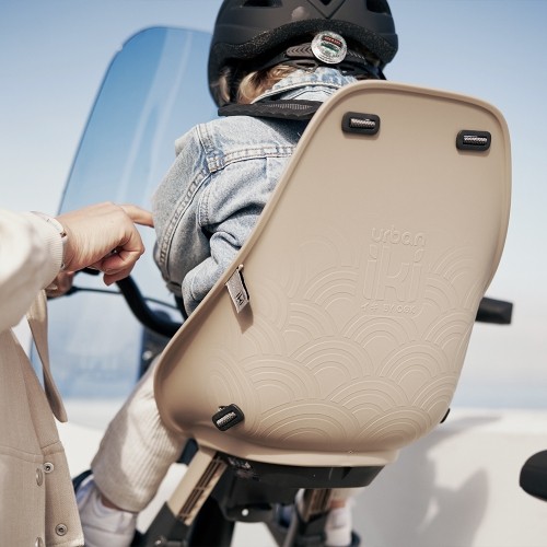 Front-Mounted Child Bike Seat w/ Adaptor Urban Iki - Shinju White/Bincho Black