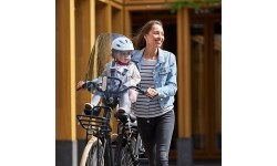Front-Mounted Child Bike Seat w/ Adaptor Urban Iki - Shinju White/Bincho Black