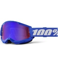 Gogle motocrossowe 100% Strata 2 New Mirror - Niebieski, czerwone/niebieskie plexi