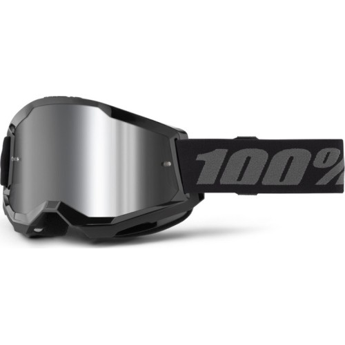 Gogle motocrossowe 100% Strata 2 New Mirror - Różowa, czerwona pleksi