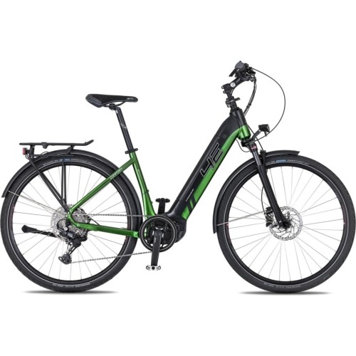Rower elektryczny trekkingowy 4EVER Comfort Elite 720Wh 28” 2025, wężowa zieleń/czarny - Wężowa zieleń/czarny