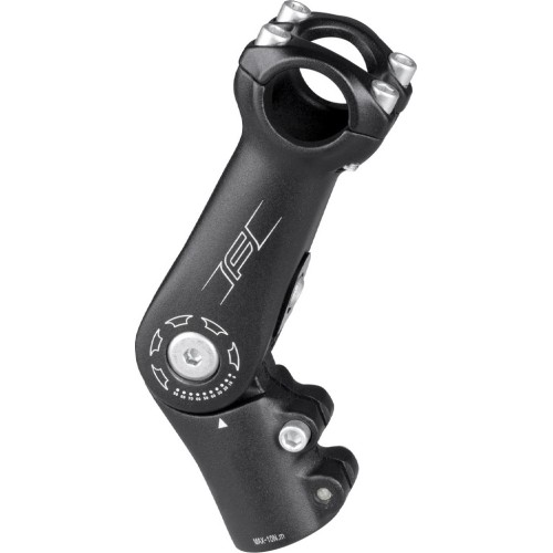 Wspornik kierownicy FORCE S6.3 regulowany 25,4/90mm, aluminiowy, czarny matowy